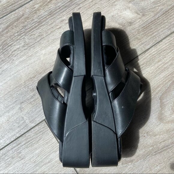 Rockport Square Toes Foam Insole Leather Slippers Sandals - Picture 9 of 14